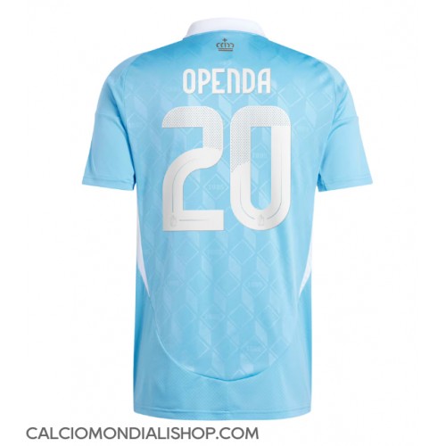 Maglie da calcio Belgio Lois Openda #20 Seconda Maglia Europei 2024 Manica Corta